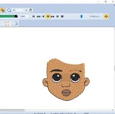 Afro Boy Face Embroidery Design: Hat Portrait (Digital Download)