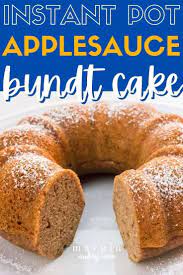 Super Easy Instant Pot Applesauce Cake Recipe In 2021 Pressure Cooker Desserts Applesauce Cake Applesauce Spice Cake