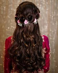 Hairstyles For Marriage Indian Bridal Hair Buns Engagement Hairstyles Open Hairstyles