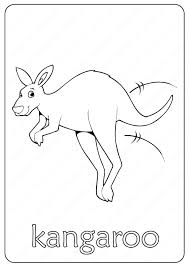 Let's go to the zoo. Printable Kangaroo Coloring Page Book Pdf