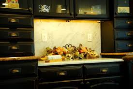 kitchen cabinets with a distressed