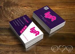Custom Lyft Driver Referral Business Cards Lyft Business Cards Lyft Driver Business Card Maker