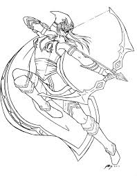 League Of Legends Ashe Lineart By Cristy201 On Deviantart League Of Legends Poppy Legend Drawing League Of Legends Characters