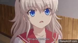 Share a gif and browse these related gif searches. Least Romantic Anime Confession Ever Charlotte Nao X Yu Hd 1080p On Make A Gif