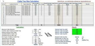 Calculate Size Of Cable Tray Excel Sheet Excel Templates Cable Tray Schedule Templates