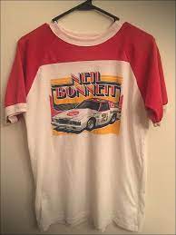 #nascar neil bonnett, 1977 firecracker 400. Vintage 80 39 S Neil Bonnett Nascar Hodgdon Racing Ringer Tee Size Large Racing Shirts Mens Tops Ringer Tee