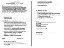 › types of curriculum vitae formats. Registered Nurse Cv Sample