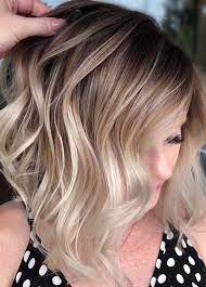 44 Brown And Blonde Balayage Short Hair Beautiful Brown To Blonde Ombre Short Hair Blonde Ombre Short Hair Ombre Hair Blonde Balayage Hair Blonde Short