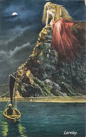 A German Postcard Representation Of The Lorelei Loreley The Siren Symbol Of A Treacherous Rock On The River Rhine In Germa Germany Postcard Historical Symbols