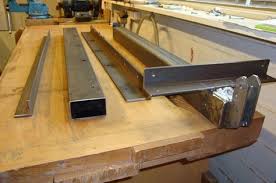 Homemade Table Saw Fence 4 Paint Job And Wooden Handle By Bram Couttouw Lumberjocks Com Woodworking C Diy Table Saw Fence Table Saw Fence Diy Table Saw