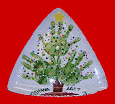 Handprints Christmas Tree Plate Grandma Would Treasure This Forever Hint Hint Christmas Handprint Crafts Handprint Christmas Christmas Crafts