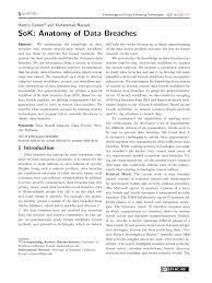 Healthcare data breach to date. Pdf Sok Anatomy Of Data Breaches