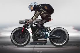 Artstation Cafe Racer 2045 Rodolphe Calcine Bike Drawing Motorbike Design Car And Motorcycle Design