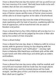 This Part Of The Famous Martin Luther King Speech It Uses I Have A Dream At The Beginning Of Every Par I Have A Dream Martin Luther King Speech Self Meaning