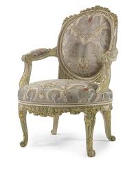 A Louis Xv Xvi Transitional Parcel Gilt Green And Cream Painted And Carved Fauteuilprobably Sout Antique French Furniture European Furniture English Furniture