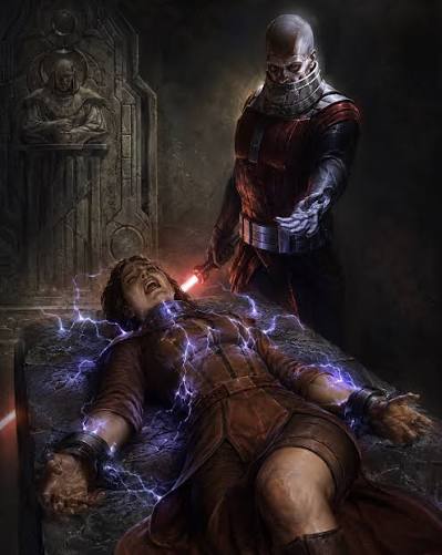 Darth Malak corrupting Bastila