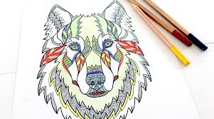 ⚒ commande client 30cm loup version mandala couleur noir bois bleu métallique. Coloriages Mandalas Animaux A Telecharger Pour Enfants Et Adultes Un Jour Un Jeu