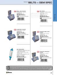 oem spec belt size chart