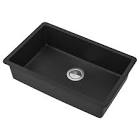 KILSVIKEN Sink, black quartz composite28 3/8x18 1/8 