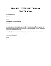 Guide, letter example, grammar checker, 8000+ letter samples. Request Letter For Company Registration