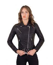 Chiodo Black Color Lamb Leather Belted Jacket Wizened Effect Royal Leather Jackets Jackets Leather Jacket Girl Leather Jacket