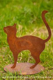 Edelrost Gartenfigur Katze 14 95 A Edelrost Metall Gartenskulpturen Gartendekoration