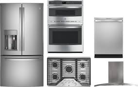 Shop kitchen appliance packages and a variety of appliances products online at lowes.com. Ge Gerectwodwrh464 5 Piece Kitchen Appliances Package With French Door Refrigerator And Dishwasher In Stainless Steel