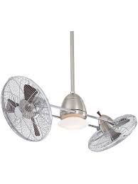 Gyro 42 Twin Ceiling Fan In Brushed Nickel Chrome Ceiling Fan Light Kit Double Ceiling Fan Led Ceiling Fan