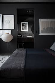 Black Walls Black Bedding White Frames Black Walls Bedroom Home Decor Bedroom Bedroom Interior