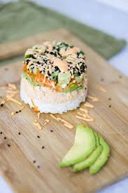 Spicy Tuna Sushi Stack Recipe Tuna Sushi Food Recipes