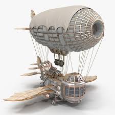 Airship Air 3d Model Steampunk Airship Steampunk Ship Steampunk Art