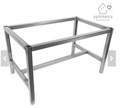 The Mesa Full Frame Metal Table Base Dining Etsy Metal Table Base Metal Table Steel Table Base