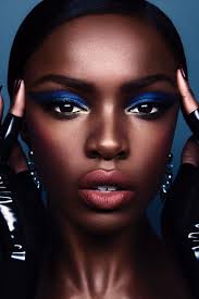 Black And Light Blue Eyeshadow Looks Mothership I Subliminal Palette Blue Eyeshadow Dark Brown Skin Dark Skin Makeup