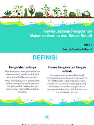 Pengolahan adalah sebuah proses memasak d. Kewirausahaan Pengolahan Makanan Awetan Dari Bahan Nabati Pdf