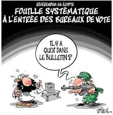 L'absence d'isoloirs entraîne l'annulation des résultats, chaque bureau doit être équipé d'un isoloir permettant d'accueillir les personnes à mobilité réduite. Egypte Fouille Systematique A L Entree Des Bureaux De Vote Dessin Sur Gagdz Com