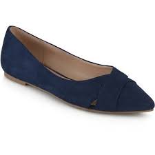 Brinley Co Womens Pointed Toe Faux Suede Fashion Flats