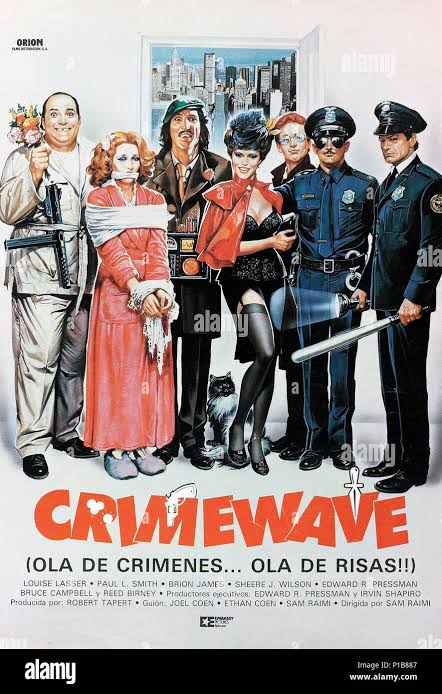 Original Film Title: CRIMEWAVE. English Title: CRIMEWAVE. Film Director:  SAM RAIMI. Year: 1985. Credit: COLUMBIA PICTURES / Album Stock Photo - Alamy
