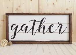 Gather Wood Sign Framed Rustic Home Decor Wall Hanging Gather Wood Sign Wood Signs Diy Wood Signs