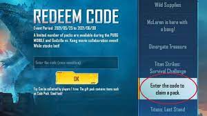 Pubg Mobile Redeem Code June 2021 Free Rewards Godzilla Vs Kong ह द Fied