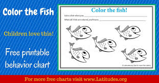 Free Behavior Chart Color The Fish Acn Latitudes