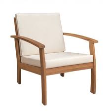Wood adirondack patio chair bench with center coffee table perfect for lounging and. Patio Sense Part 63342 Patio Sense Lio Natural Stain Solid Wood Outdoor Lounge Chair With Beige Cushions Patio Chairs Home Depot Pro