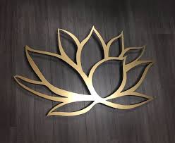 Gold Lotus Flower Metal Wall Art Lotus Metal Art Home Etsy Silver Wall Art Large Metal Wall Art Metal Wall Art