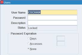 The first time someone connects as that user, they must change the user's password. How To Unlock An User Through Code Oracle Ebs And Applications Blog