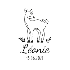 0 recenze / napsat recenzi. Tampon Personnalise Naissance Faon Biche Print Your Love