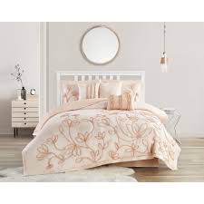 Bringing you the world's finest materials & craftsmanship for a new level of comfort. Peach Floral Queen Comforter Set Overstock 31275786