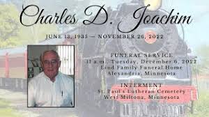 Charles "Chuck" D. Joachim Obituary November 26, 2022