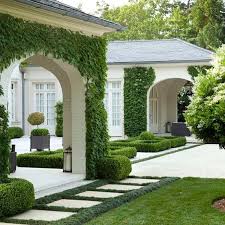 I Love The Idea Of A Rambling Low Set Arched Doors And Windows Classic Timeless Desi Modern Landscape Design Front Yard Landscaping Design Modern Landscaping