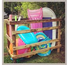 Rustic And Country Style Pool Float Storage Pool Float Storage Pool Storage Pallet Pool
