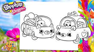 You will find a variety of free shopkins coloring pages from all the seasons starting with season 1 season 2 season 3 season 4 season 5 season 6 shopkins shoppies and more. Coloring Shopkins Cutie Car Bumper Balloons And Cutie Car Candy Heart Coloring Book Pages Youtube