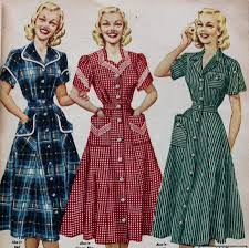 Fifties Dresses 1950s Style Swing To Wiggle Dresses Fifties Dress House Dress Shirtwaist Dress